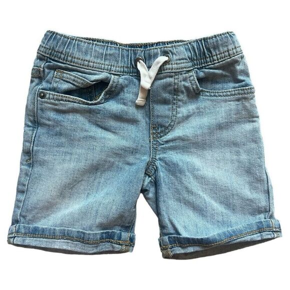 Youth Boys Cat and Jack Drawstring Pull-On Denim Jean Shorts - Sz XS - Picture 1 of 1
